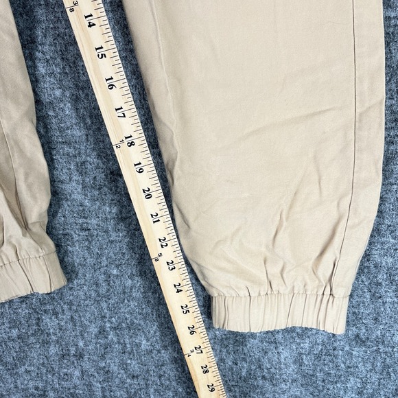 Zara Mens M Cargo Jogger Pants Tan Utility Pocket Streetwear Minimal Modern Fit - Picture 8 of 10